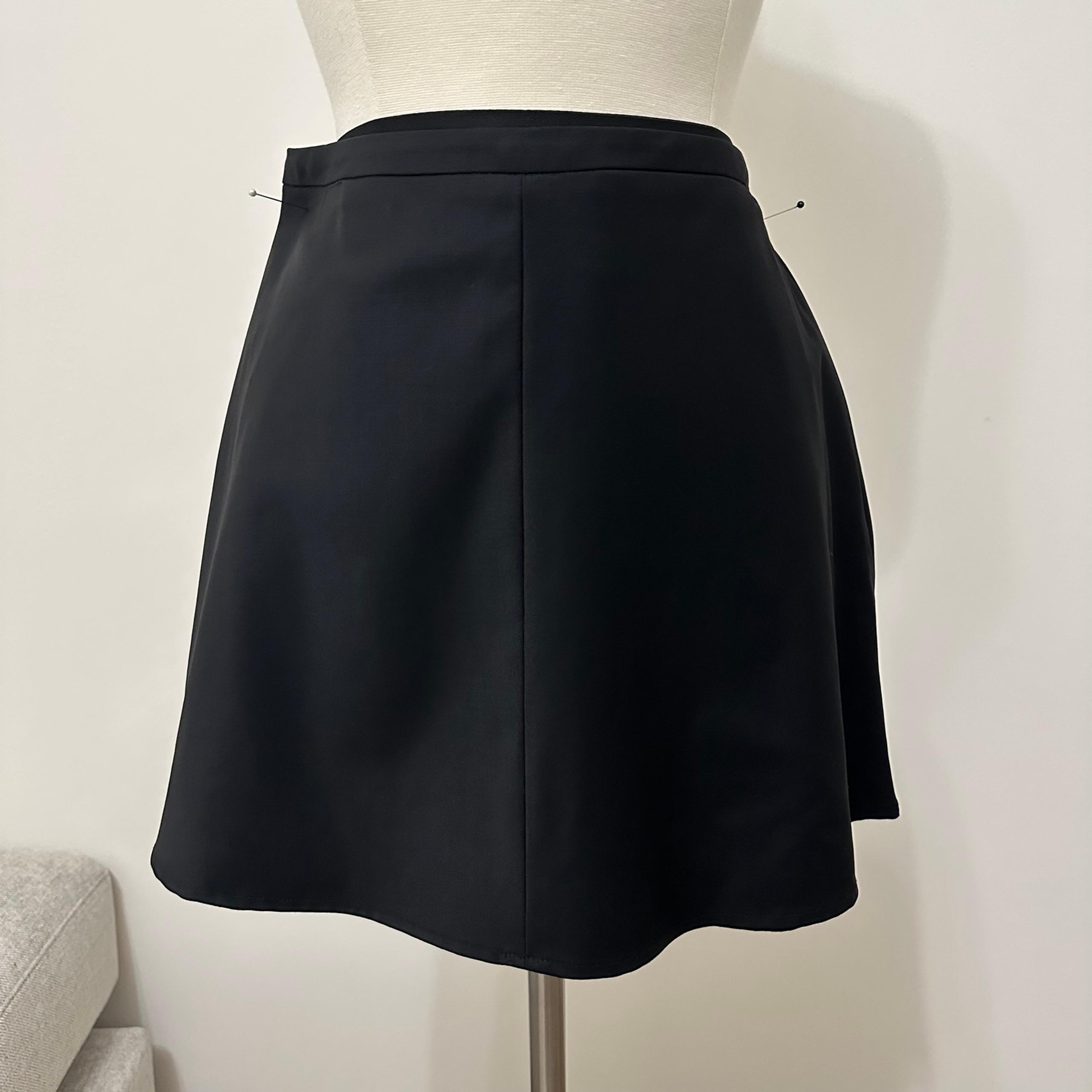 BCBGMaxazria Wool Black A-line Mini Skirt