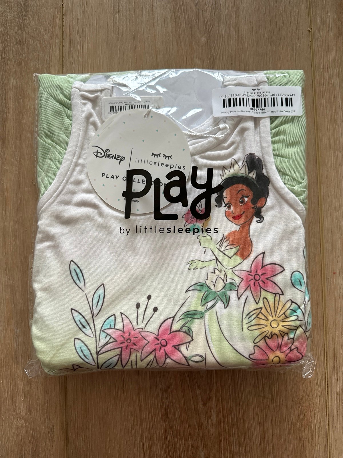 NIB Little Sleepies Disney Princess Dreams Tiana Tutu Dress