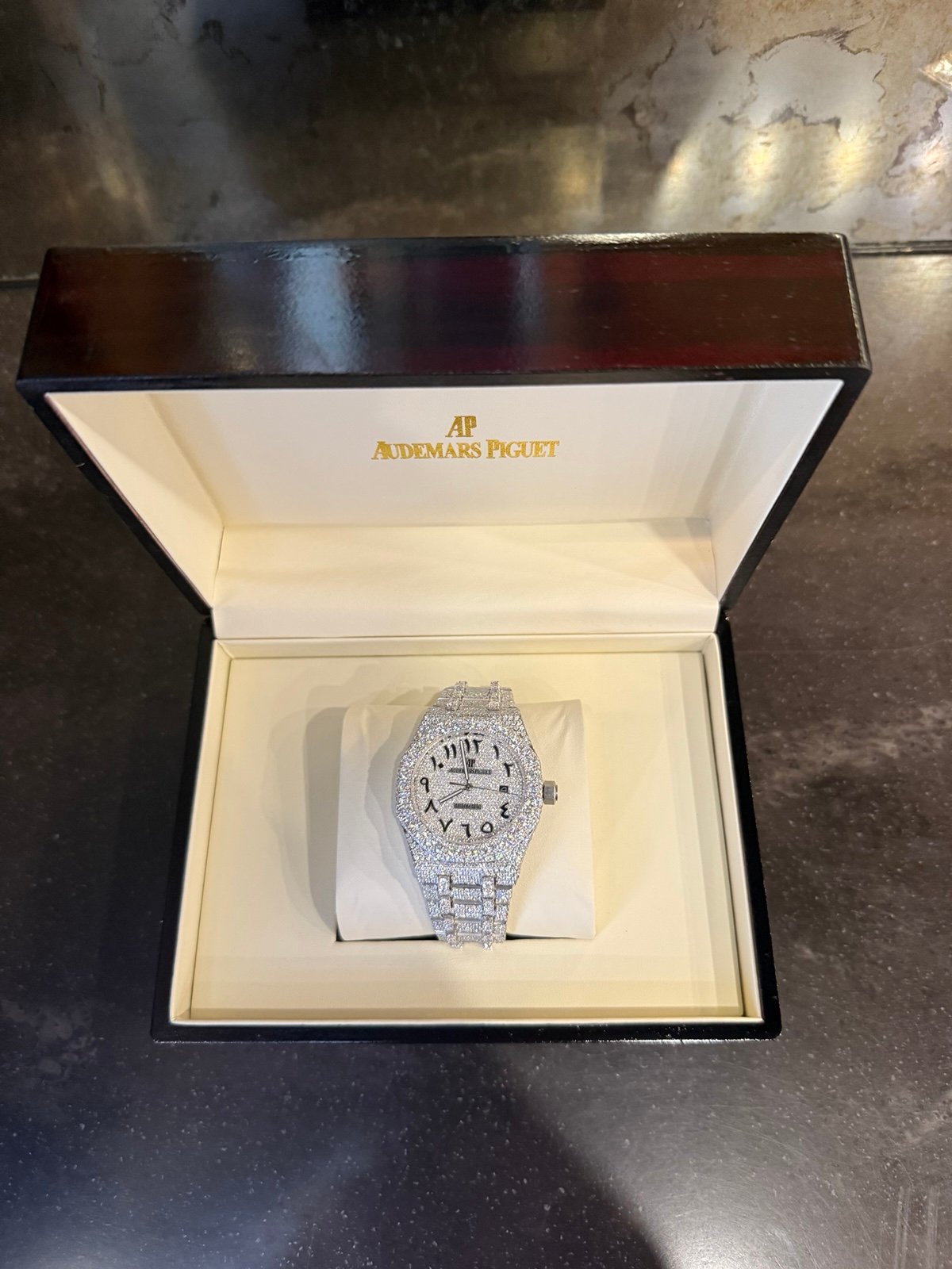 Moissanite AP with Arabic Numeral Dial