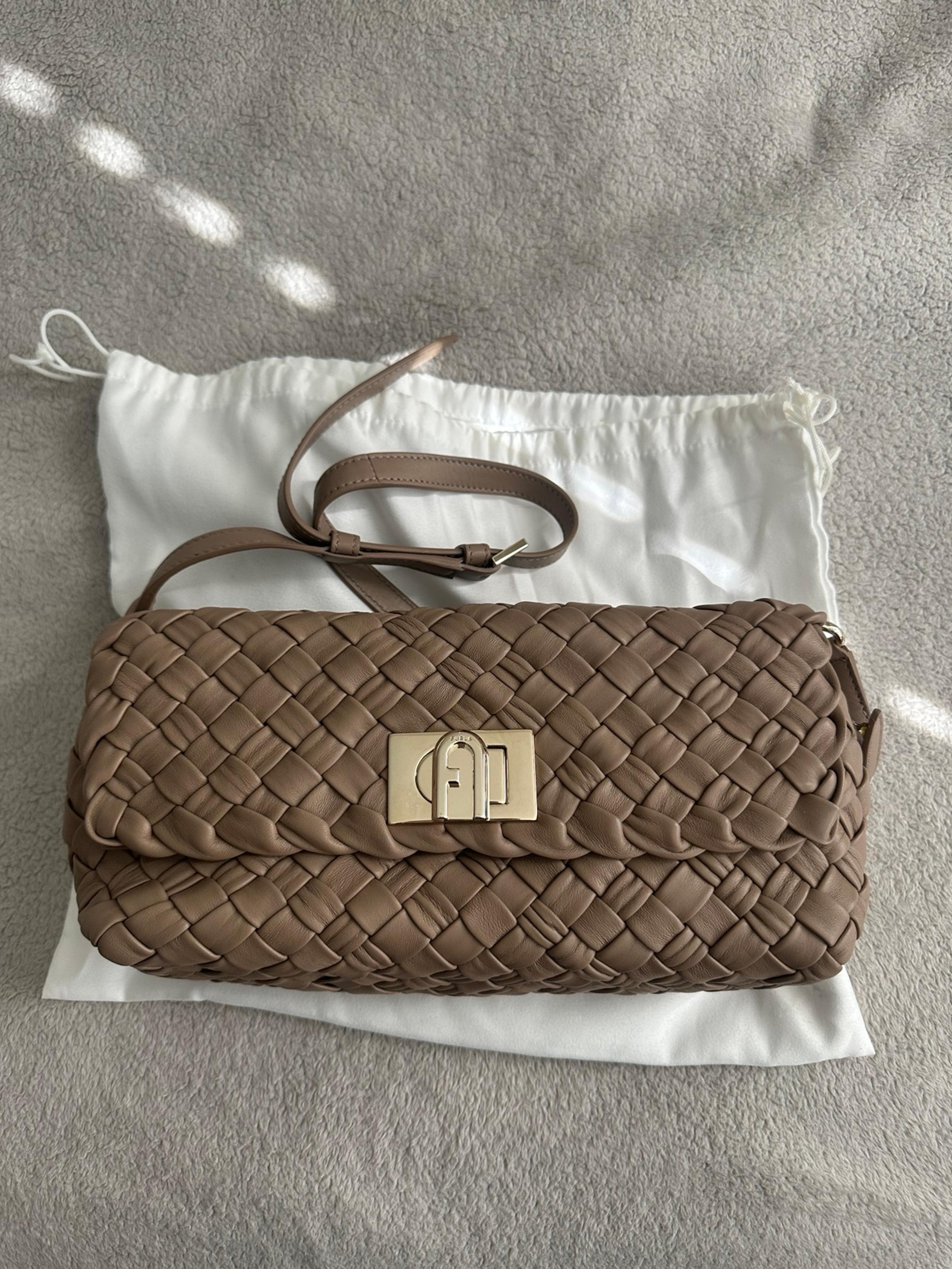 Designer Handbag Furla Nappa Leather Shoulder Bag "Gerla Shoulder Bag"