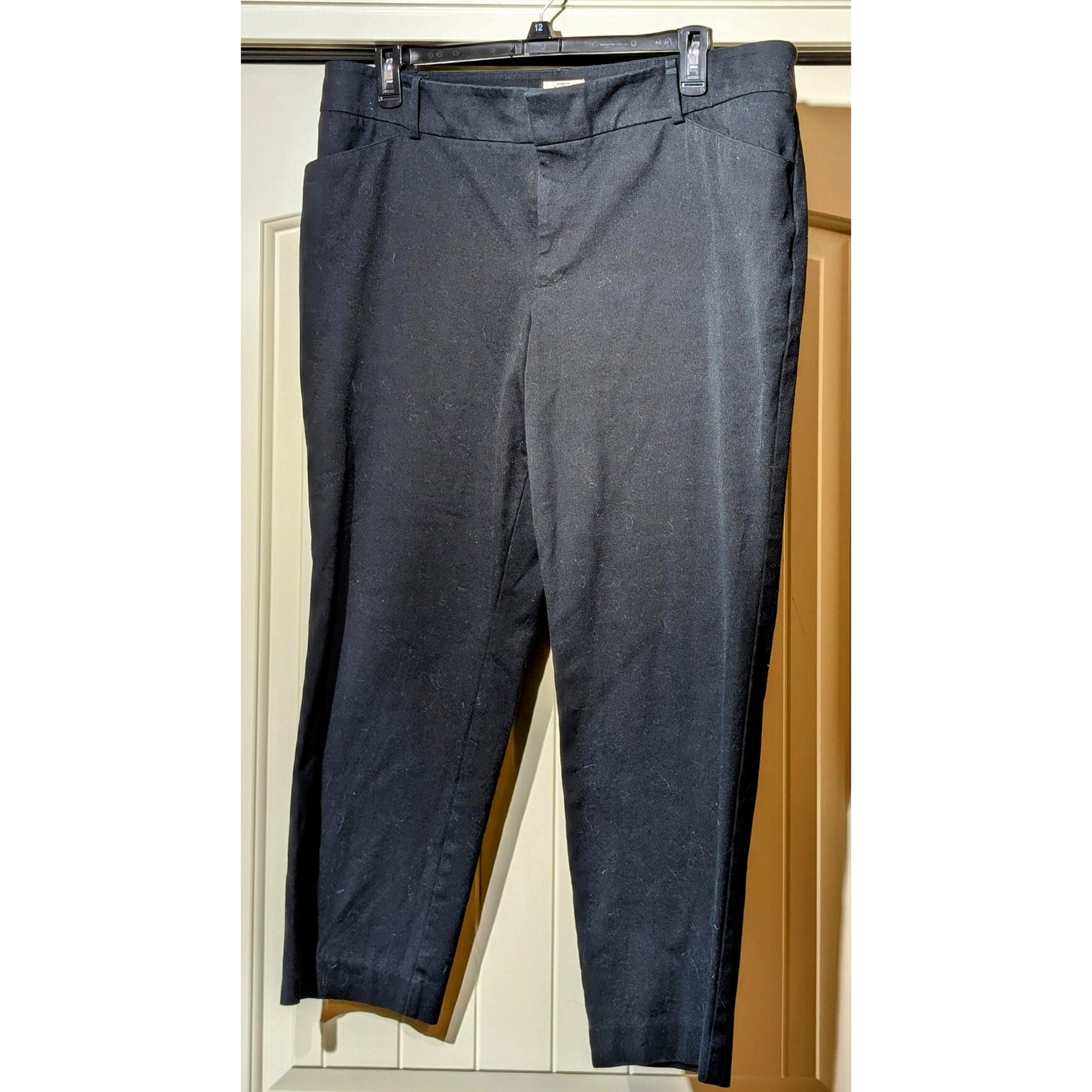 Merona Black Cotton Stretch Mid-Rise Ankle Pant Womens Size 18W