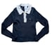 J. Crew Crewcuts Ruffle Polo Sweater Girls' Size Large in Black & Ivory NWT!