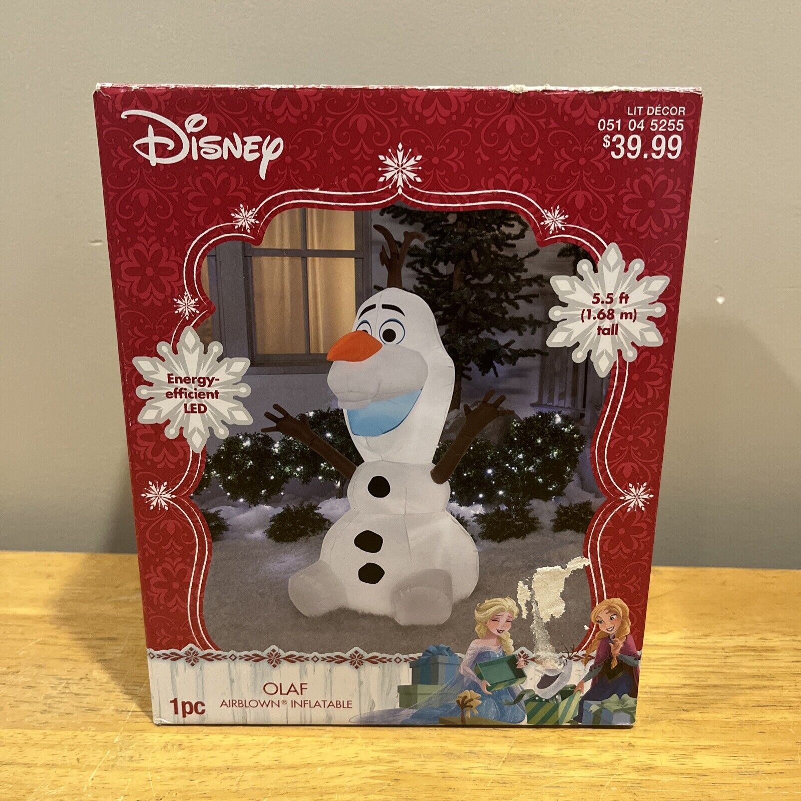 Gemmy Disney Olaf Snowman Airblown inflatable 5.5ft Winter Christmas 2016