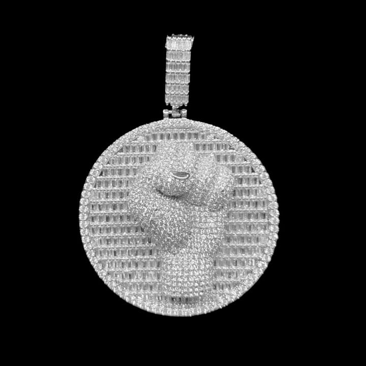 NEW | Round Power Stereoscopic Baguette Design Luxury Pendant