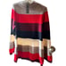 Ann Taylor Wool Blend Medium, Petite Stripe Blocked Sweater
