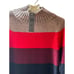 Ann Taylor Wool Blend Medium, Petite Stripe Blocked Sweater