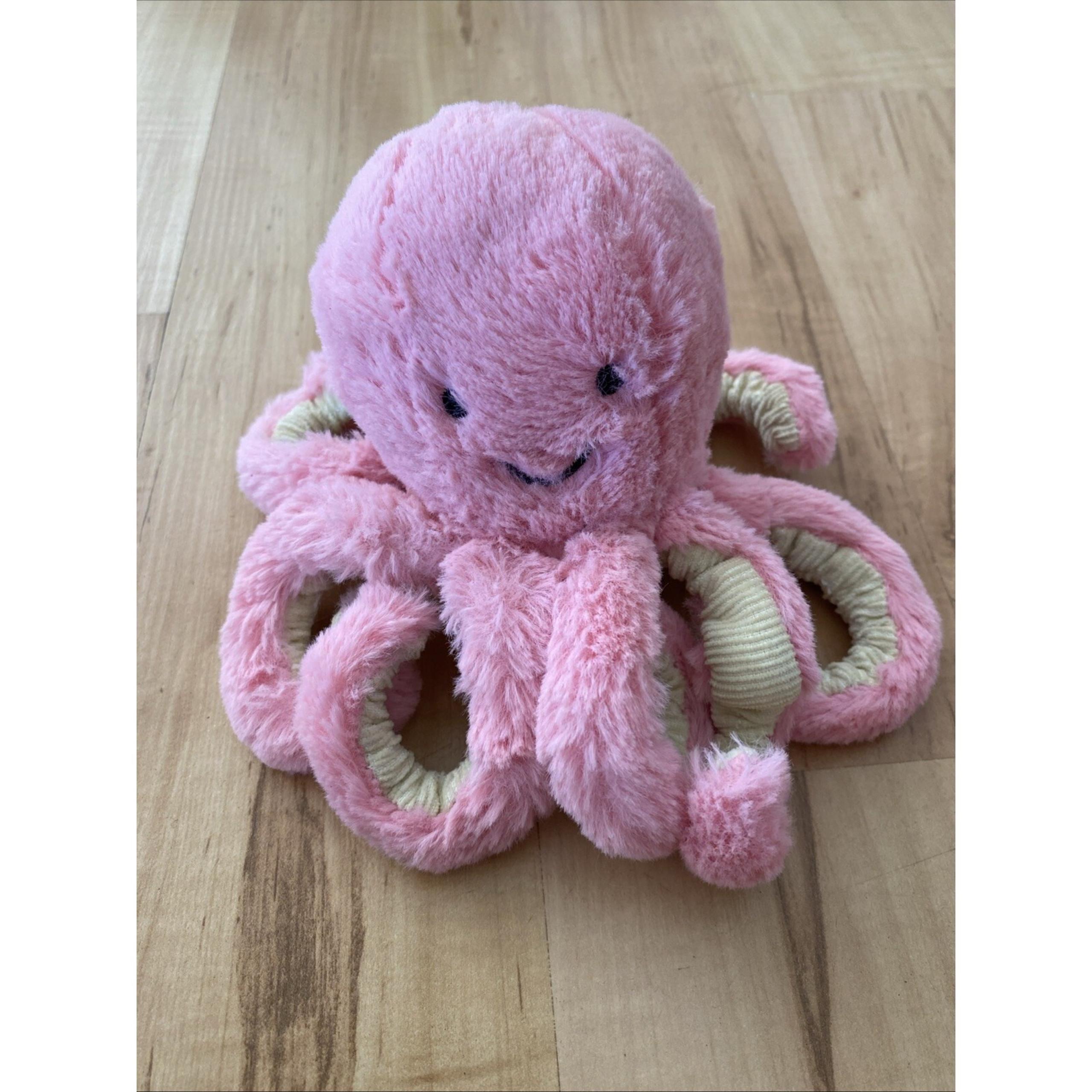 Jellycat London Candie Pastel Baby Octopus 6in Bright Pink Ocean Sea Plush