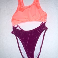 Rare Velvet Victoria Secret PINK 1pc Velvet Bikini Large