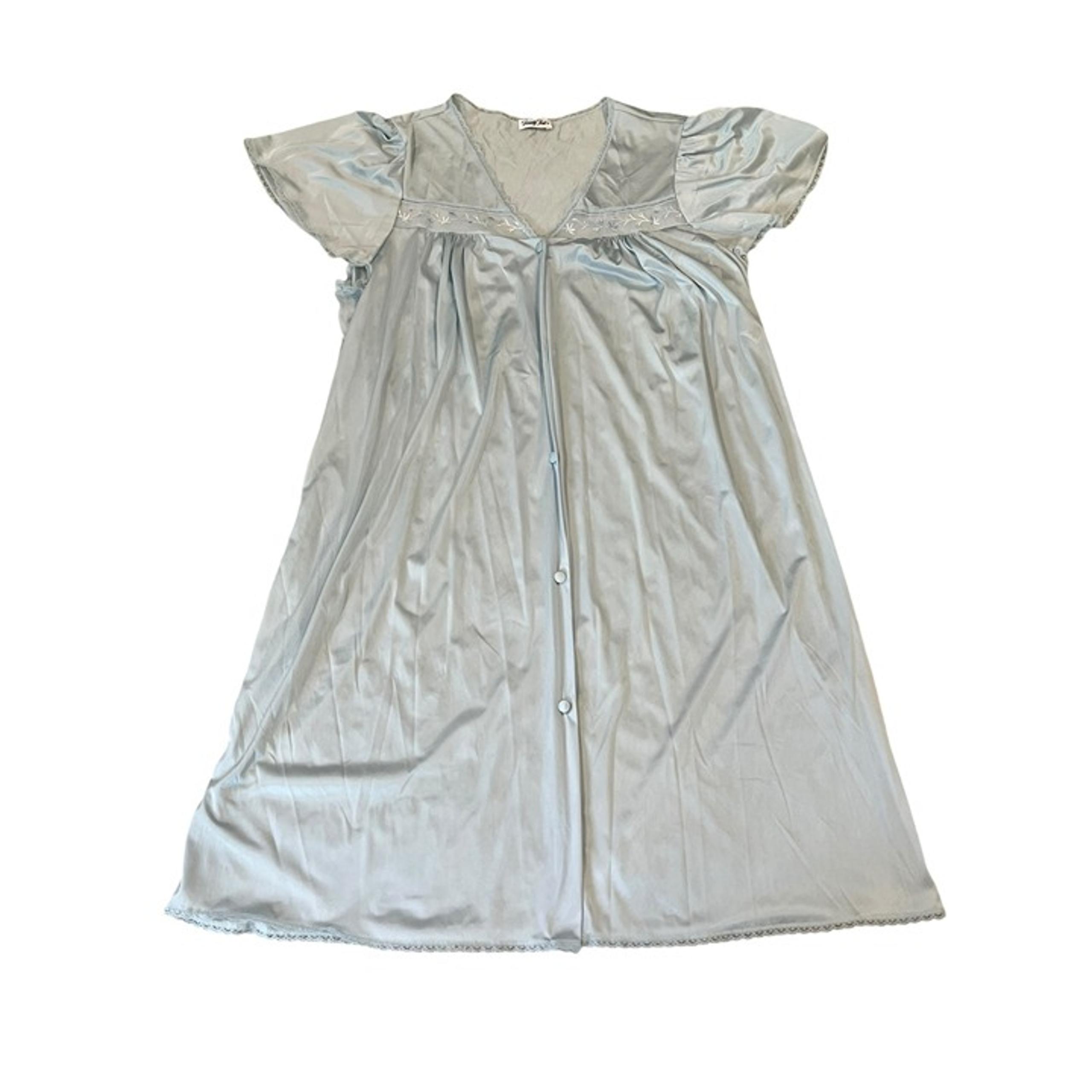 Vintage Vanity Fair Light Blue Nightgown L Large