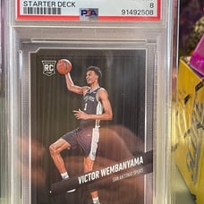 Victor Wembanyama-Prizm, Monopoly (Starter Deck)-Rookie, PSA 8-SAN ANTONIO SPURS