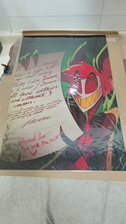 Fullset alastor hazbin hotel pin standee badge plush poster
