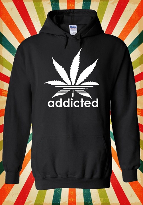 Cool, Hipster Cannabis Hoodie Addicted Unisex Top - Hoodie