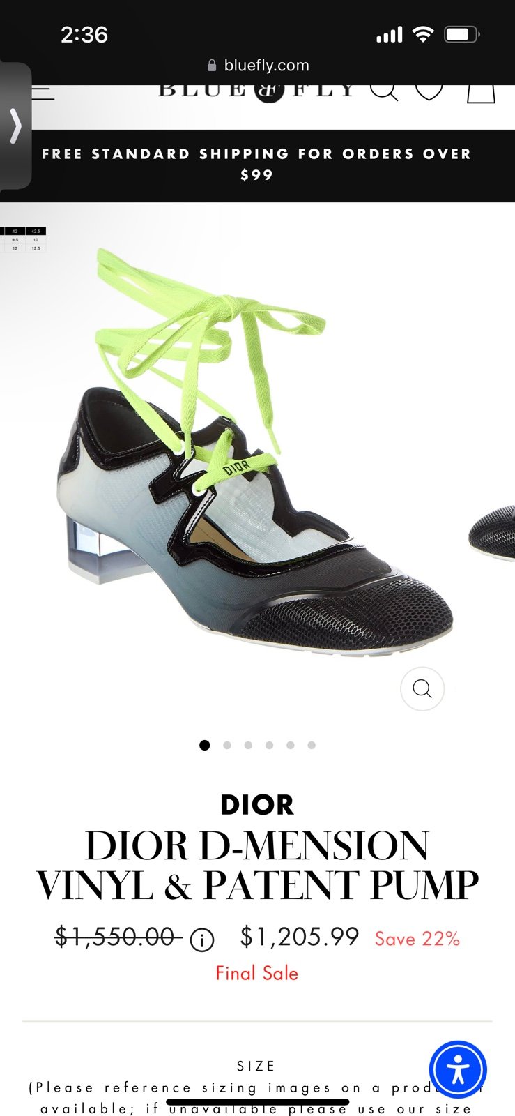 Dior D-Mension Lace up Pumps