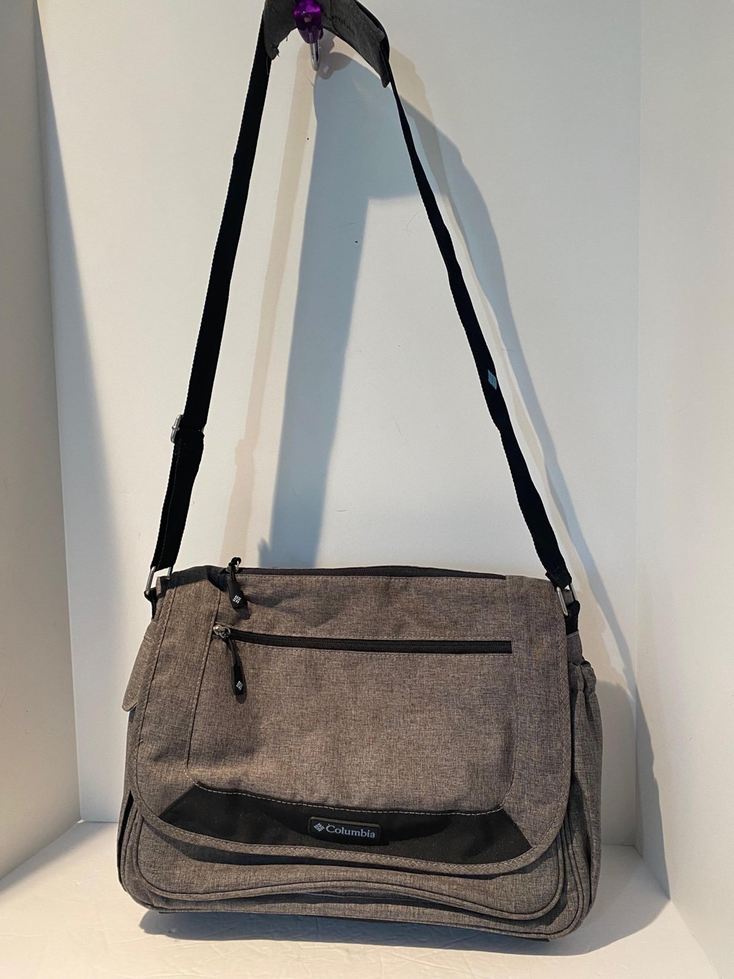 Columbia gray shoulder diaper bag