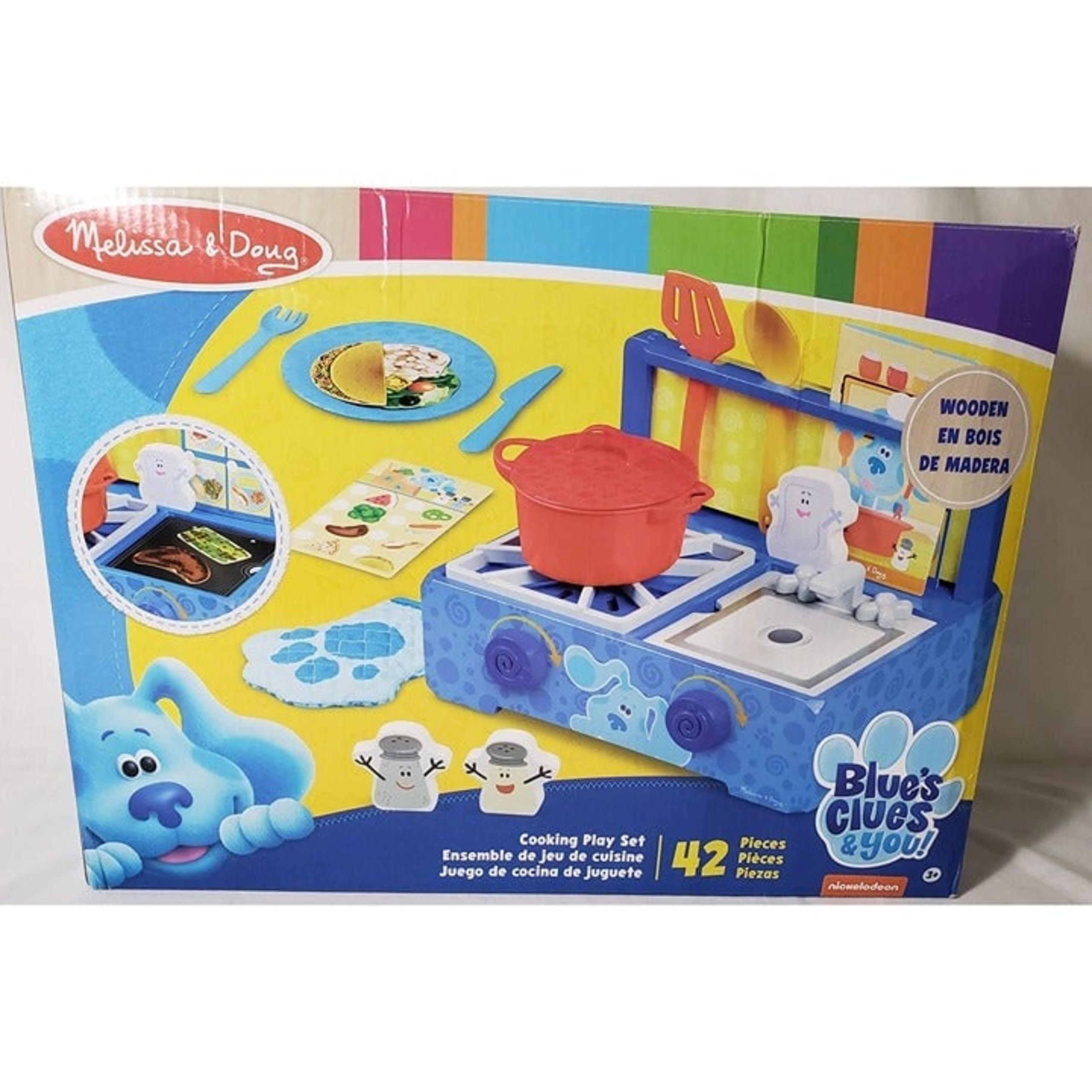 Melissa & Doug Blue's Clues Wooden Cooking Play Set  42 Pieces