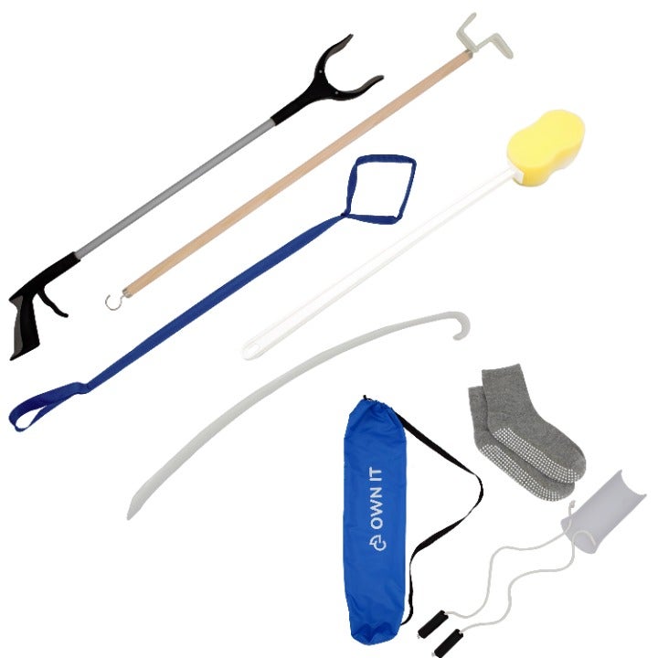 8 Piece Hip/Knee/Back Surgery Recovery Kit Selected by Occupational Therapist