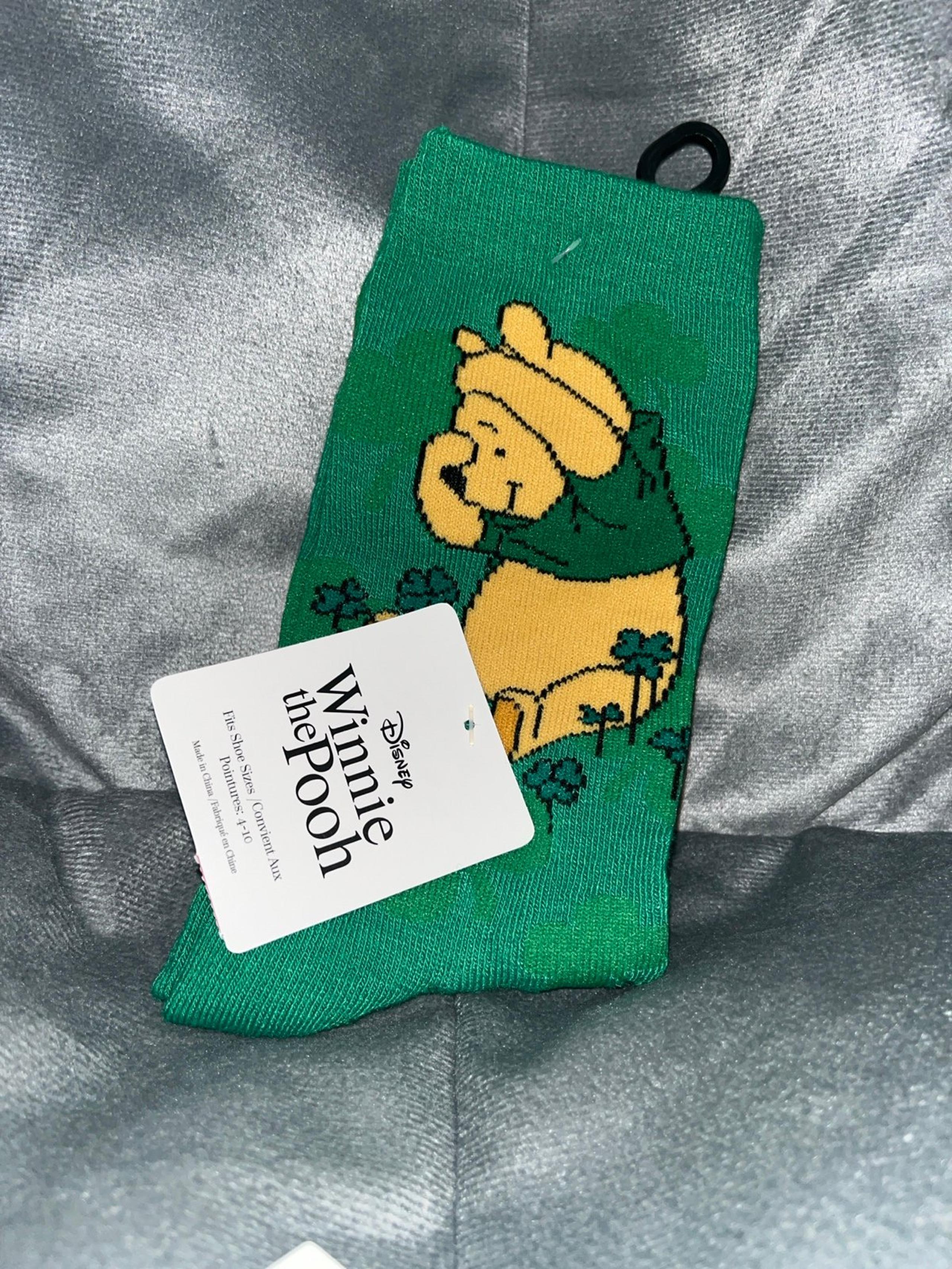 Winnie the Pooh St Patrick’s day socks