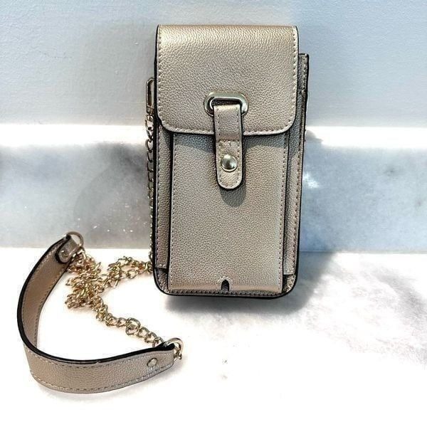 NWOT Mellow World Womens Vegan Leather Daphne Cell Phone Crossbody Bag Small