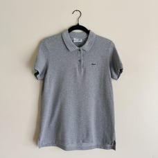 Lacoste x J. Crew Grey Short Sleeve Polo - Size 42 or Large