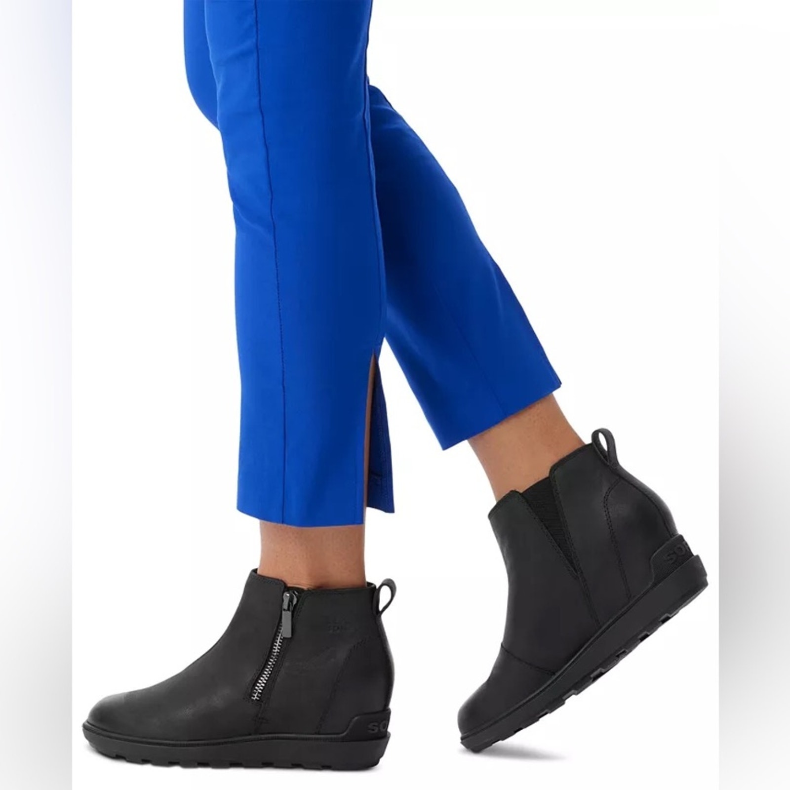 Sorel Women's Evie II Zip Wedge Booties Size 8