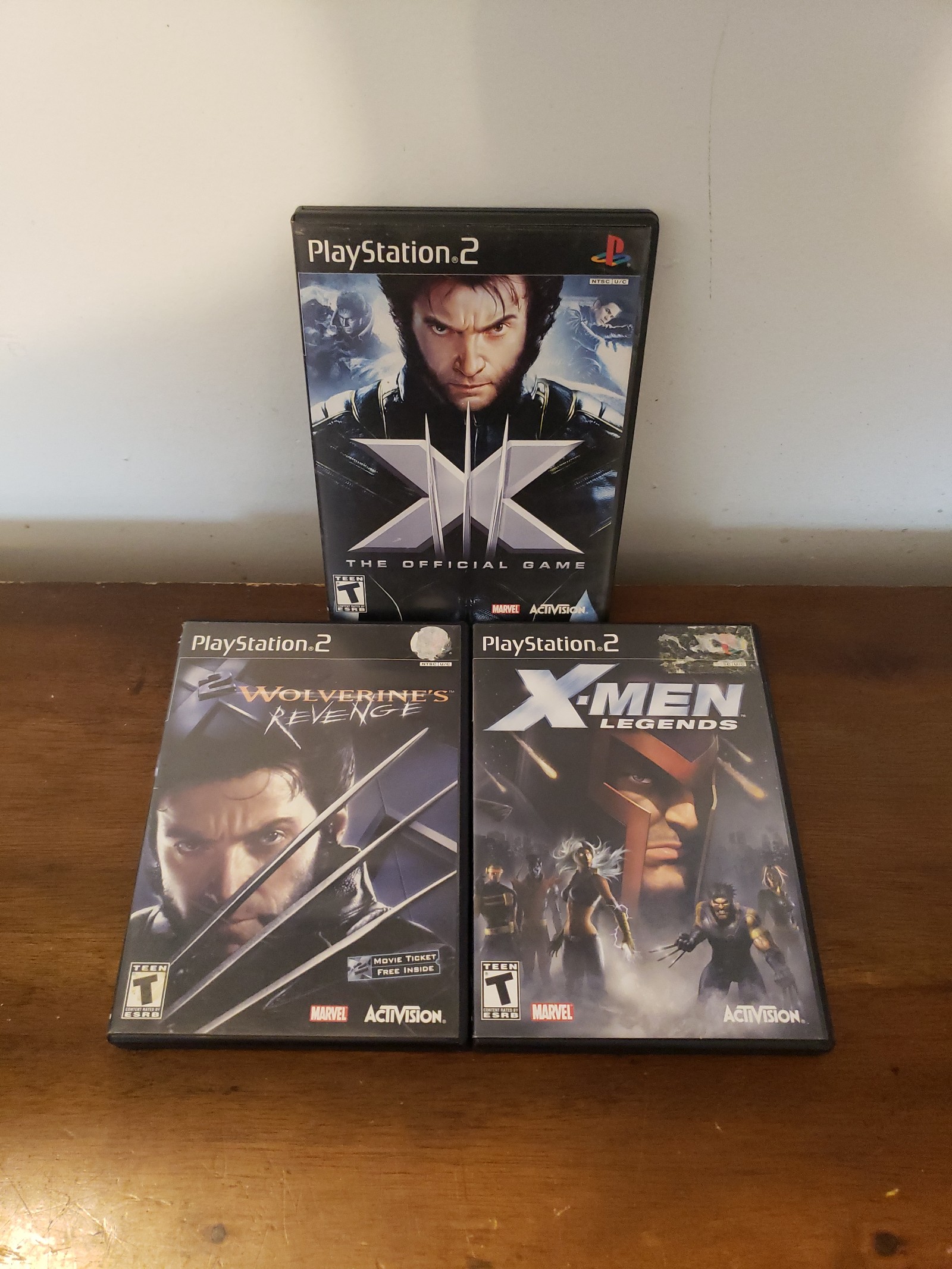 X-Men: The Official Game, Wolverine's Revenge and Xmen Legends For Playstation 2
