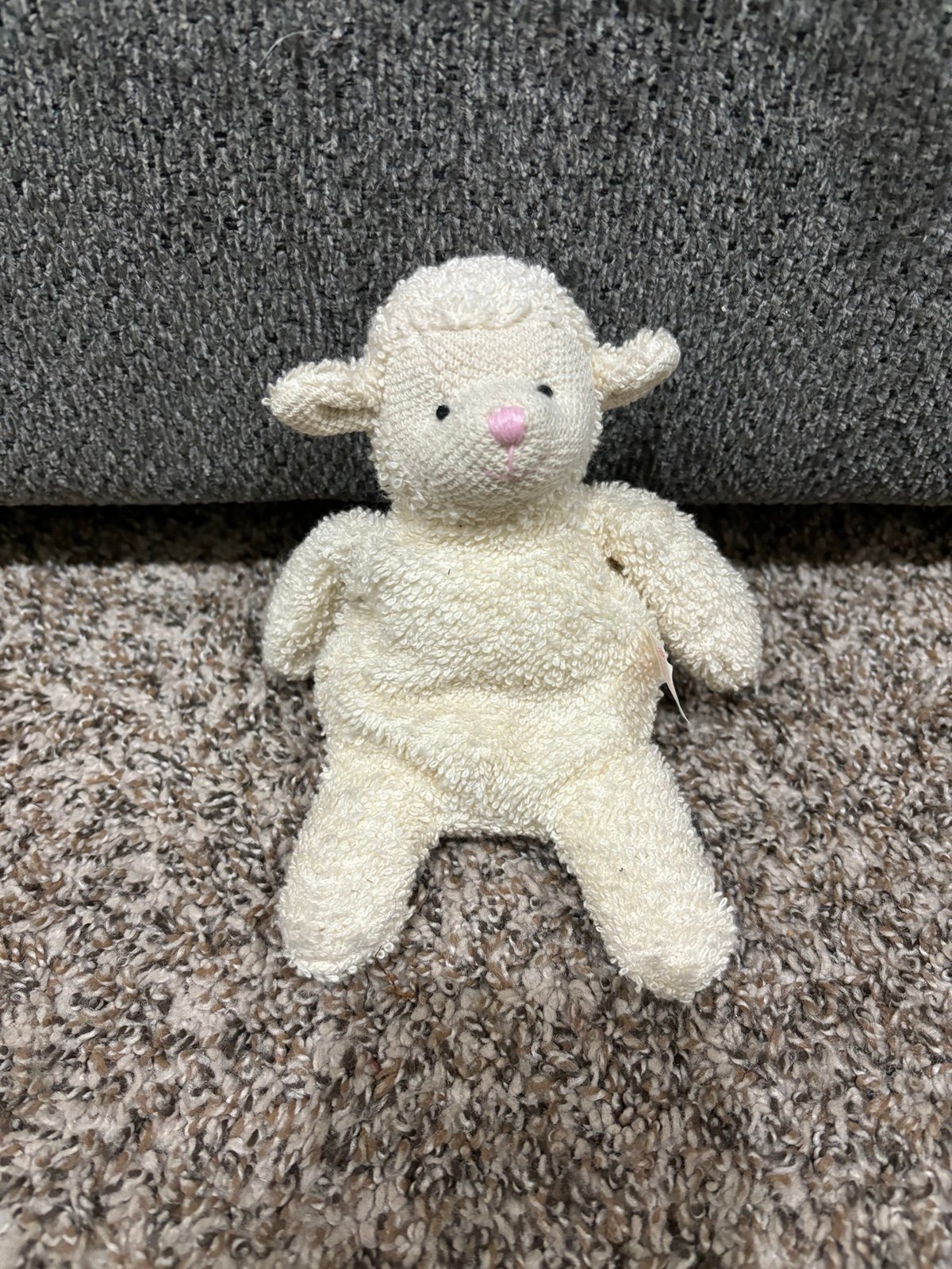 Russ Lala Lamb 7” Terry Cloth Small Plush Bean Stuffed Animal HTF