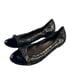 AGL Women Patent Leather Cap Toe Leopard Ballet Flats 36.5