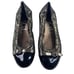 AGL Women Patent Leather Cap Toe Leopard Ballet Flats 36.5