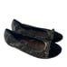 AGL Women Patent Leather Cap Toe Leopard Ballet Flats 36.5