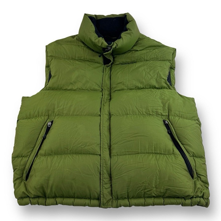 Spyder Green 700 Down Fill Nylon Polyester Full Zip Vest Men's Size Large