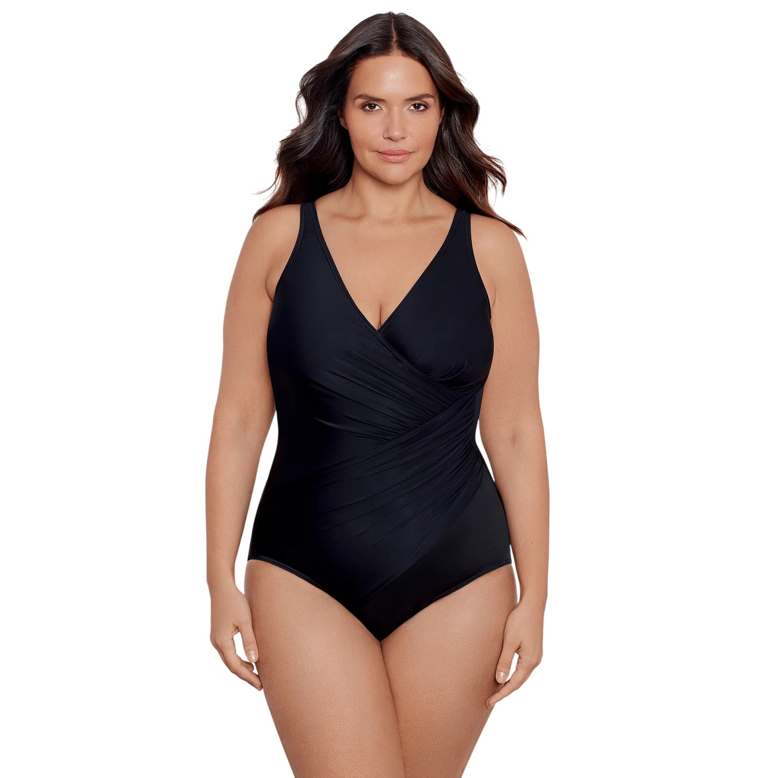 MIRACLE SUIT Plus Size Oceanus One Piece Push Up Bathing Swim Suit Black NWT 18W
