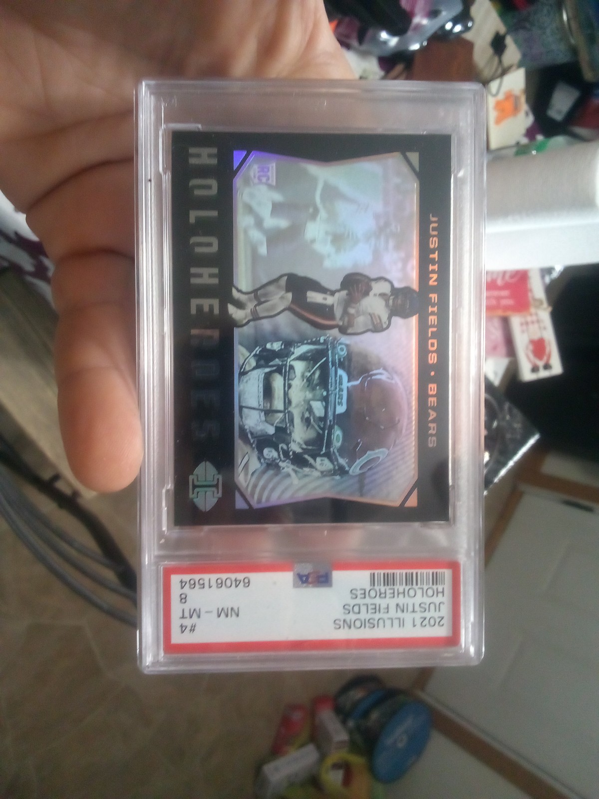 Justin Fields holoheroes PSA 8