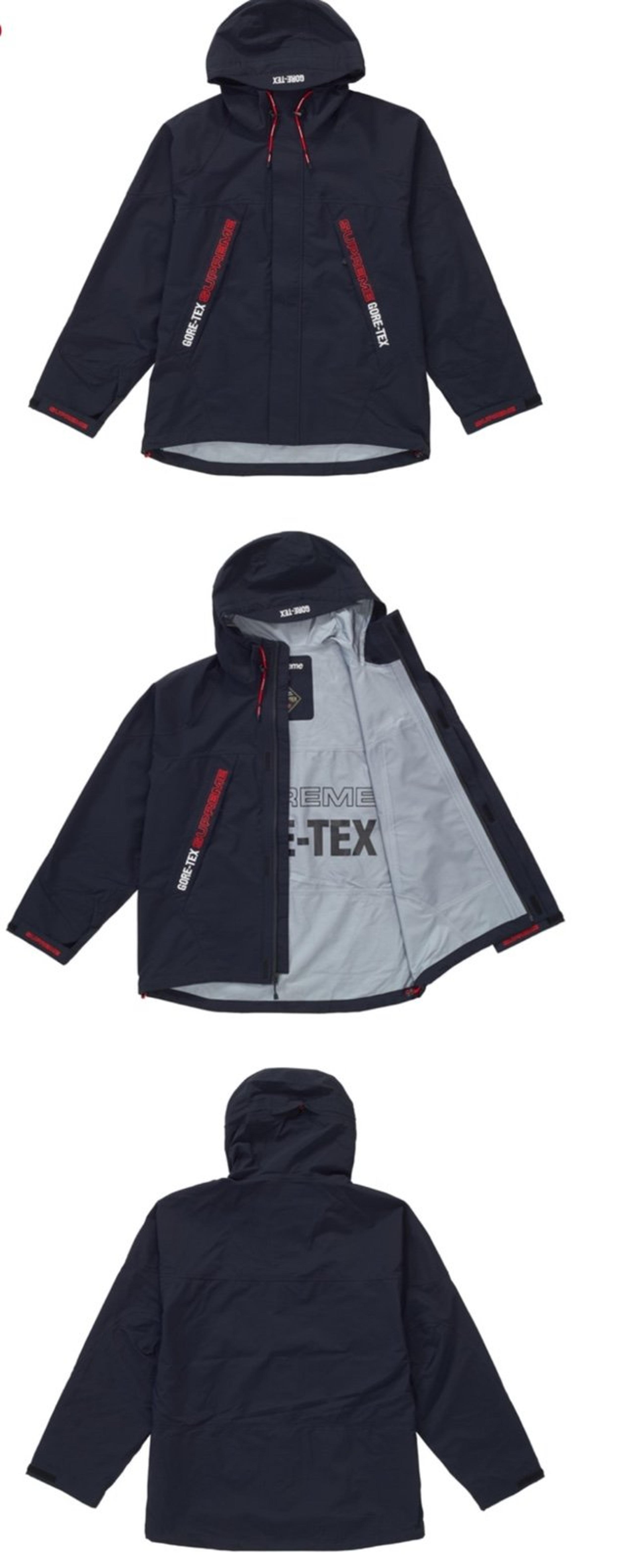 RARE NEW SUPREME GORE-TEX TAPED SEAM JACKET WATERPROOF COAT SS19 BLACK - LARGE