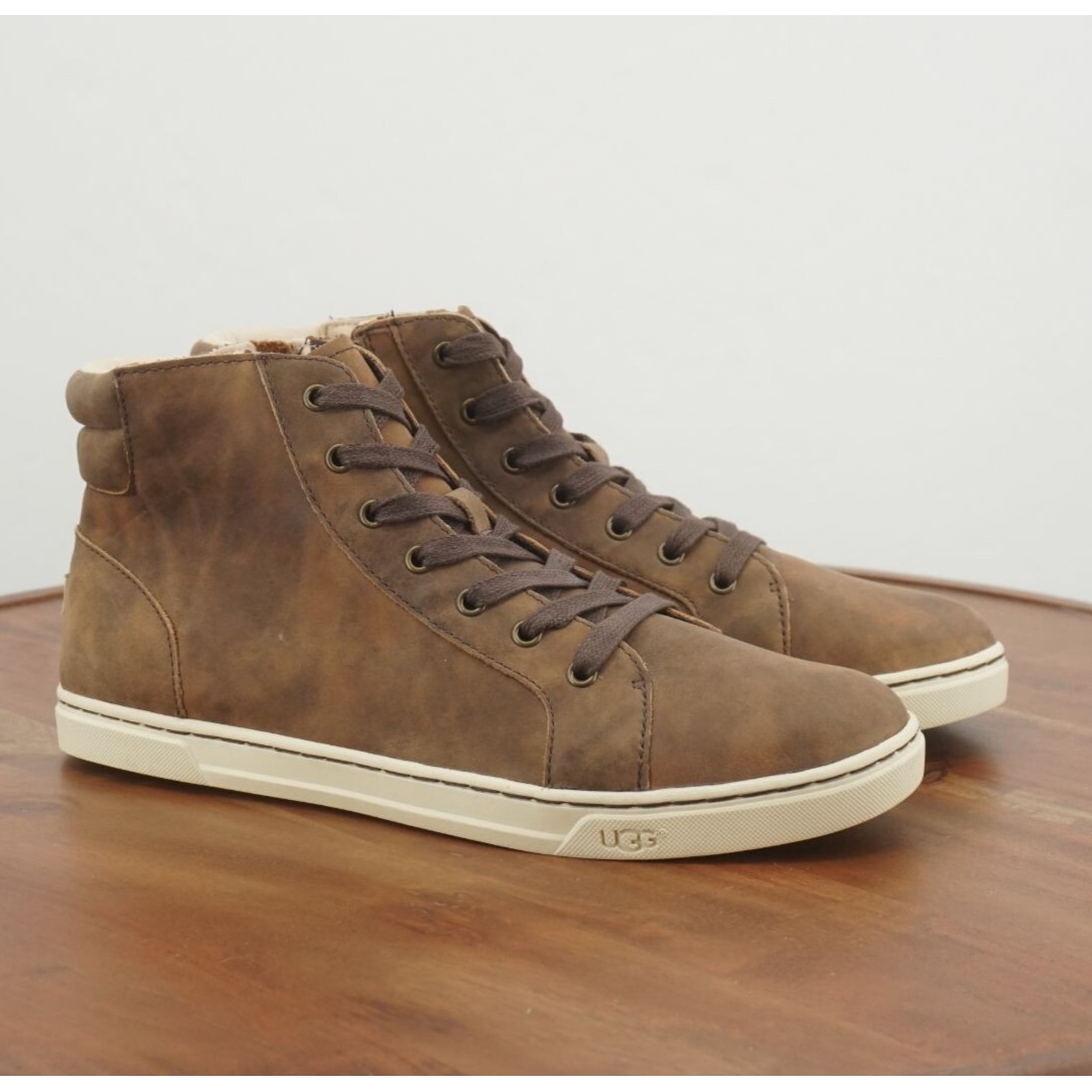 Ugg Womens Gradie Trainer Lace Up Boots Size 9.5 Brown Leather 1014607