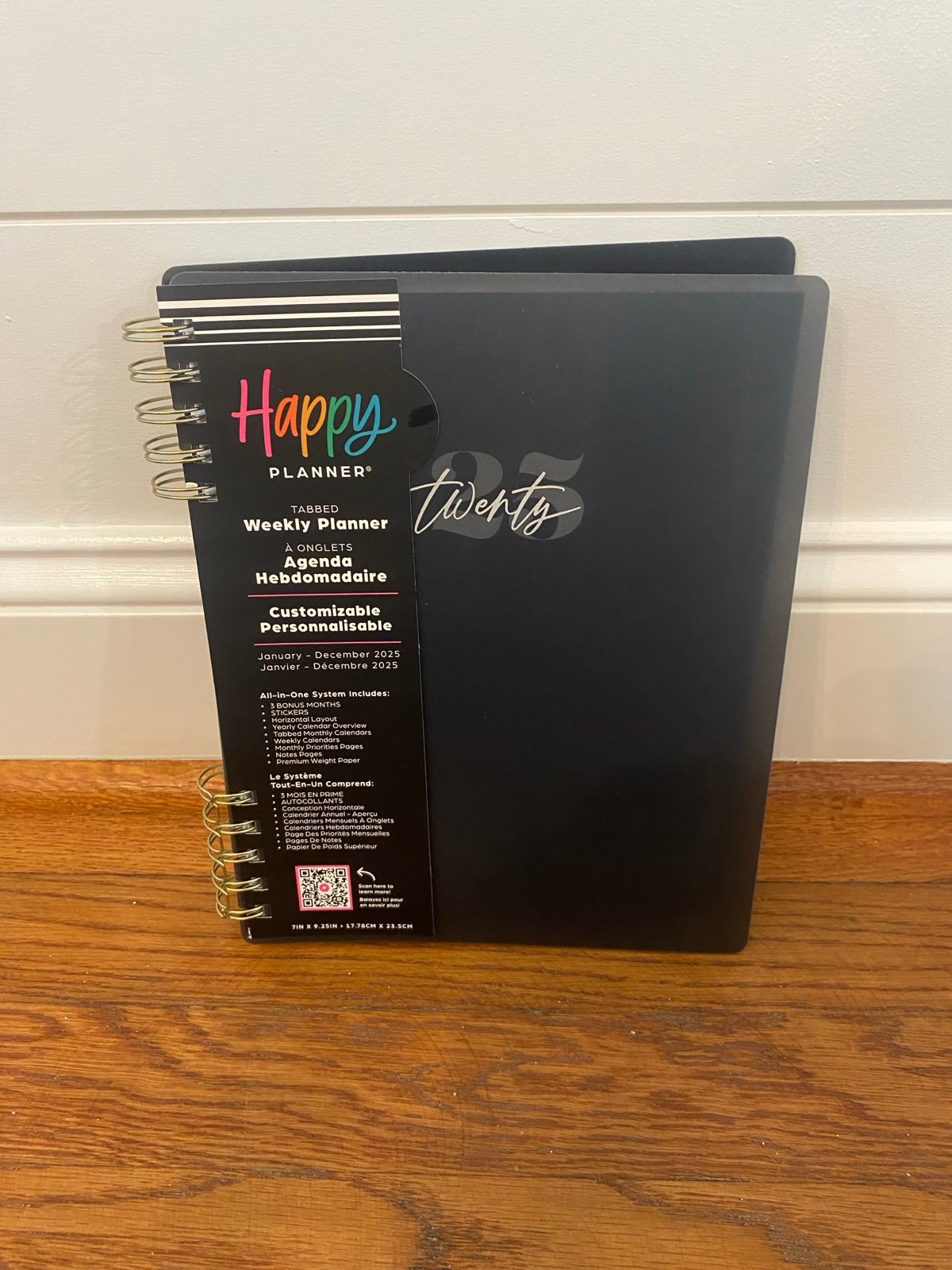 The Happy Planner 2025 Classic Horizontal Layout Planner New Year Black Silver