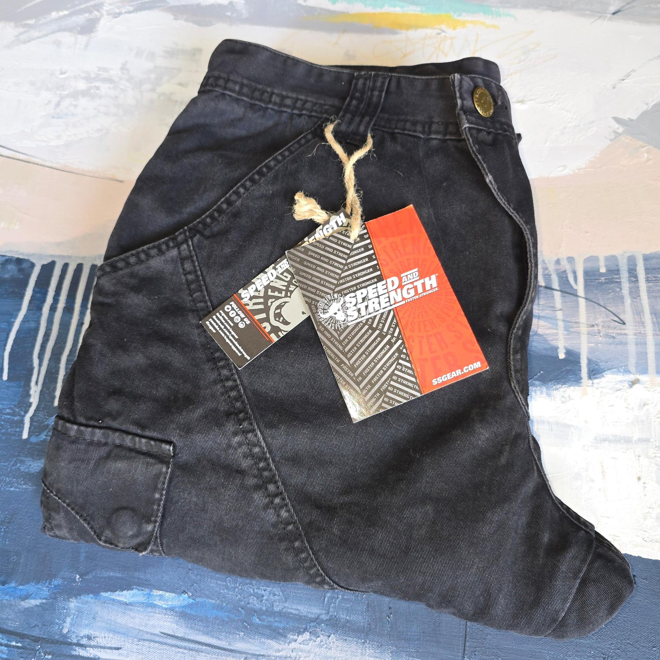 Speed and Strength Motorcycle Jeans Dark Blue Size 36/30 Reinforced Armor Knee