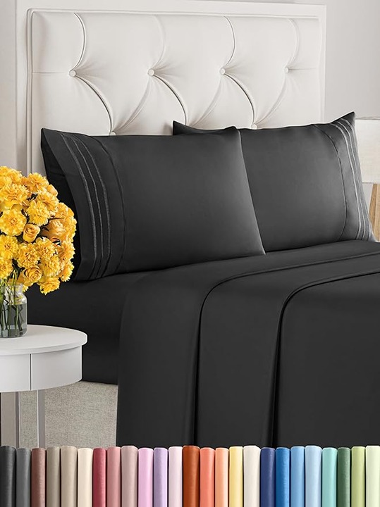 4 Piece Sheet Set - Comfy Breathable & Cooling Sheets
