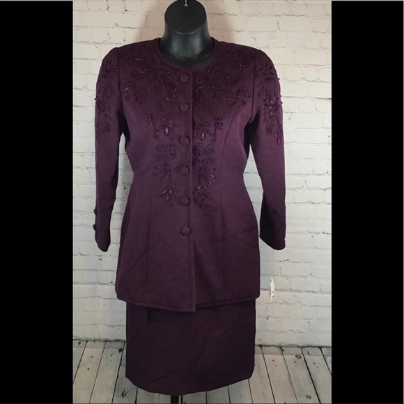 Neiman Marcus Embellish Jacket & Skirt Set S: 8