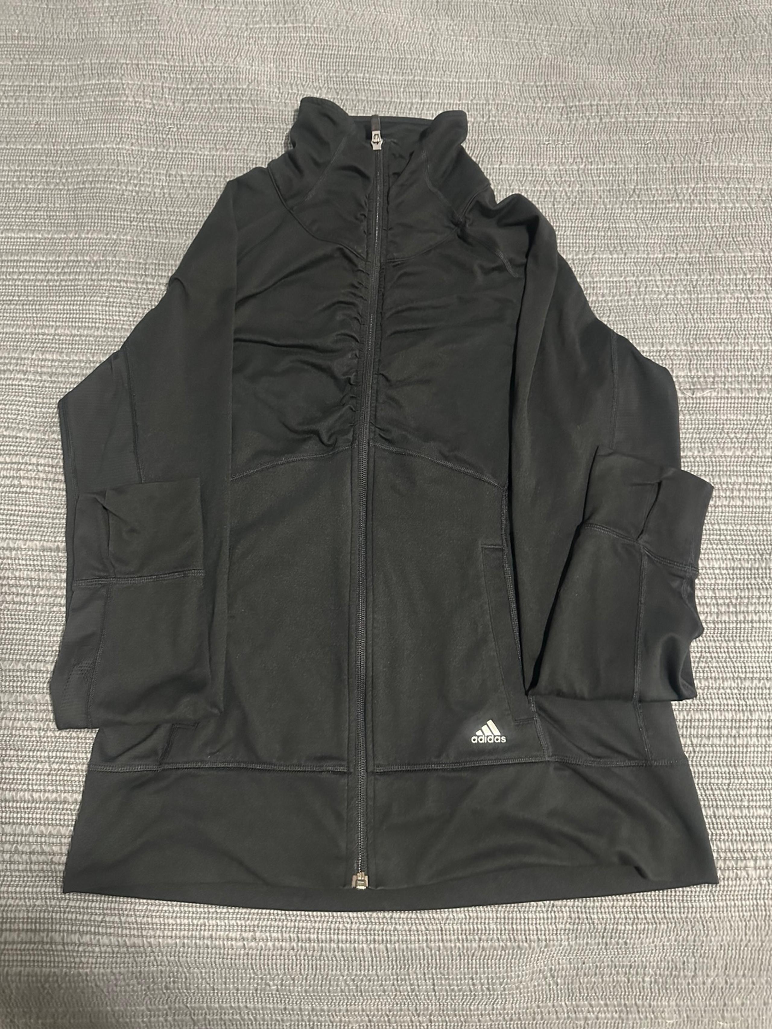 Adidas Women's Athletic Climalite Ruched Full Zip Jacket