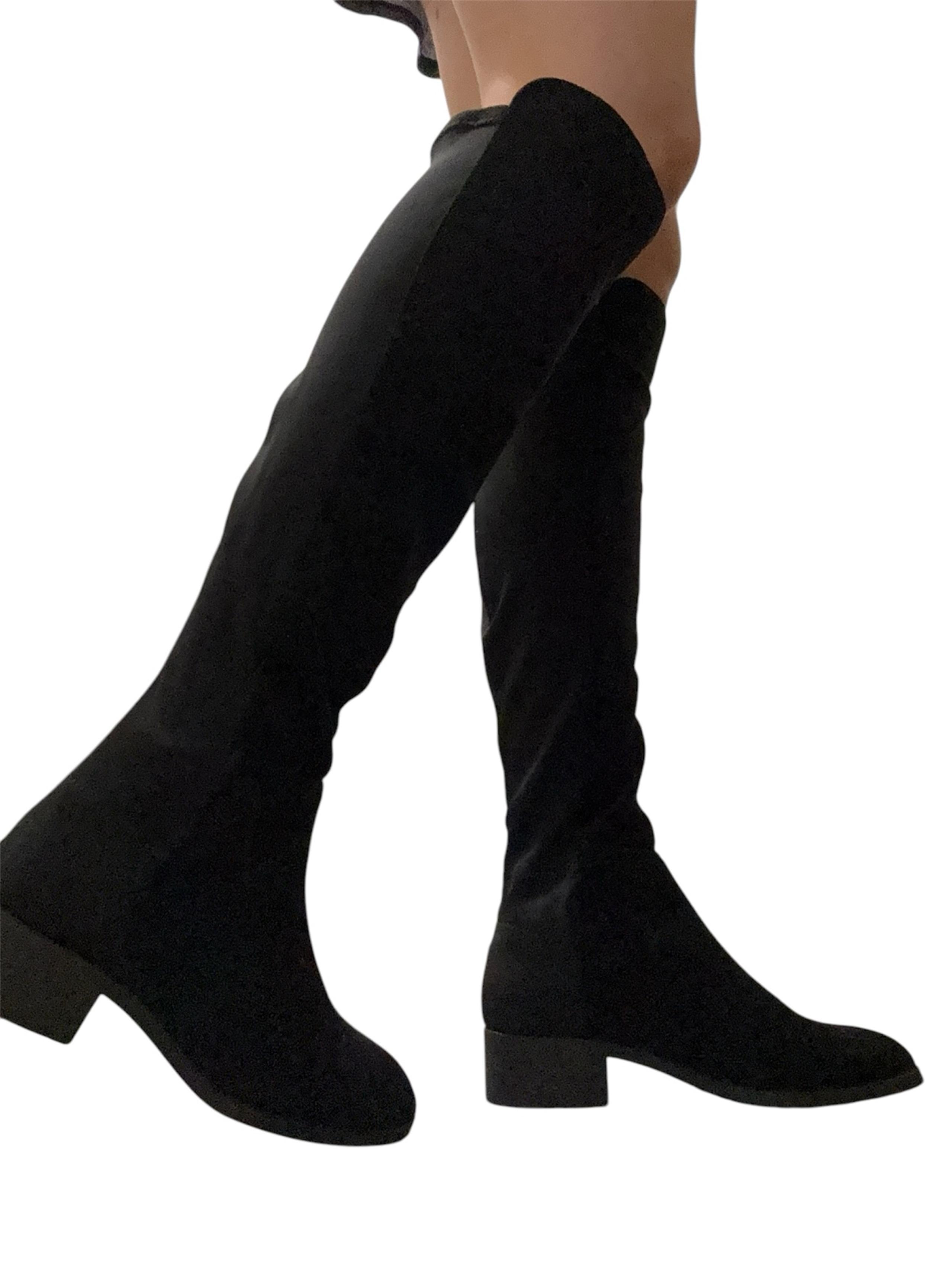 Forever 21 Suede Black Knee High Boots
