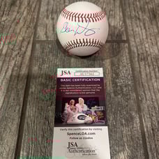 GEENA DAVIS SIGNED OML BASEBALL AUTOGRAPHED JSA COA A LEAGUE OF THEIR OWN DOTTIE