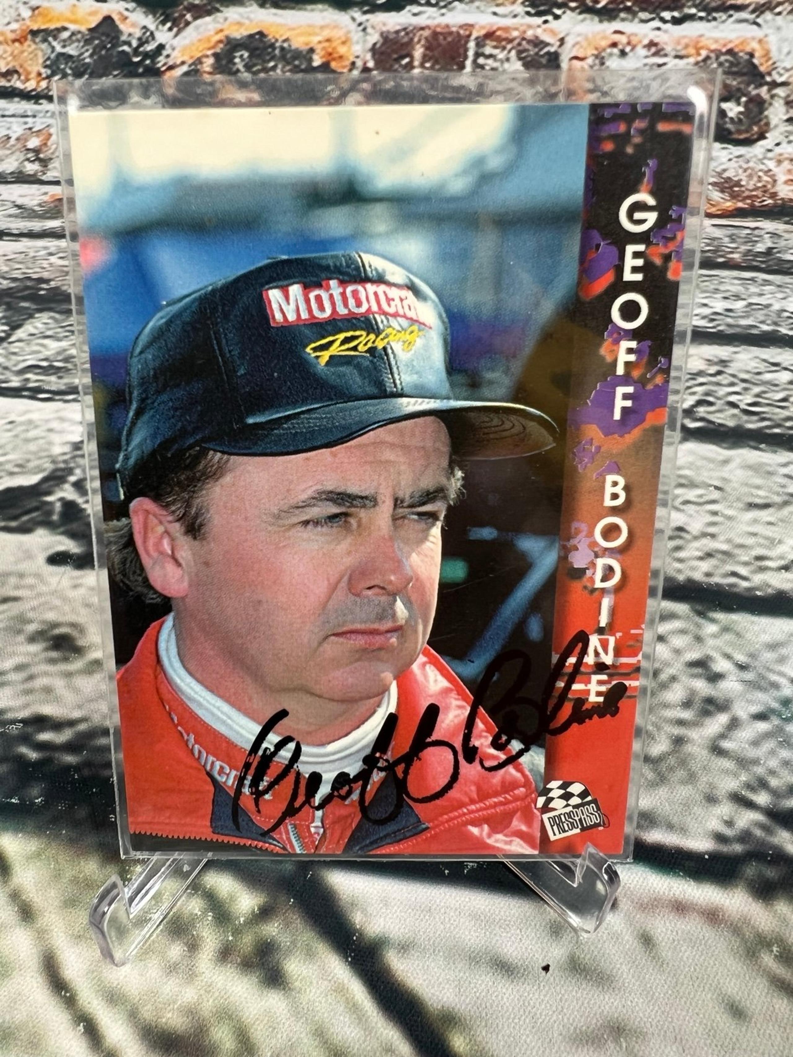 Geoff Bodine Autographed 1994 Press Pass Racing Card (#3)