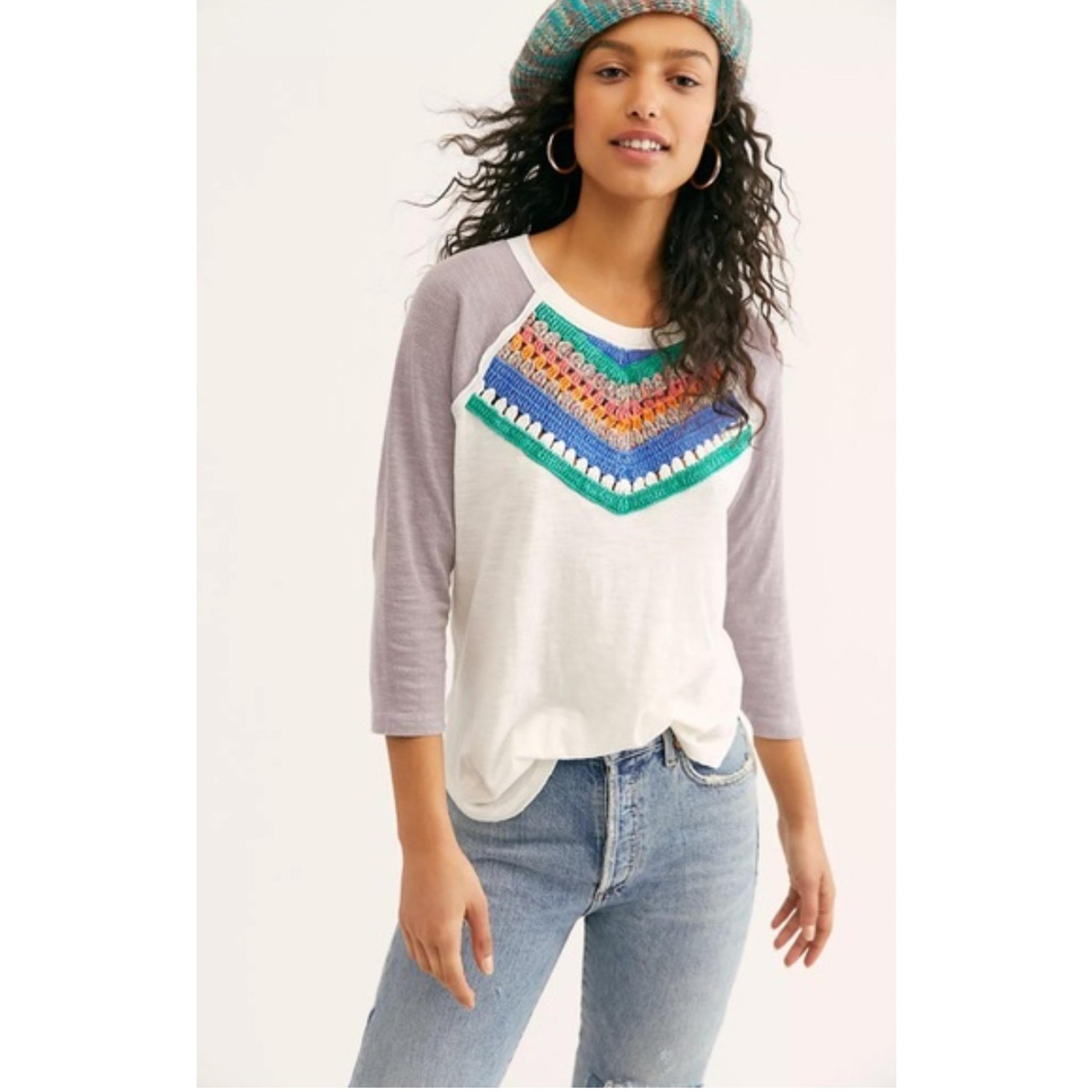 NWT FREE PEOPLE x WE THE FREE Women’s Spring Bound Crochet Knit Top