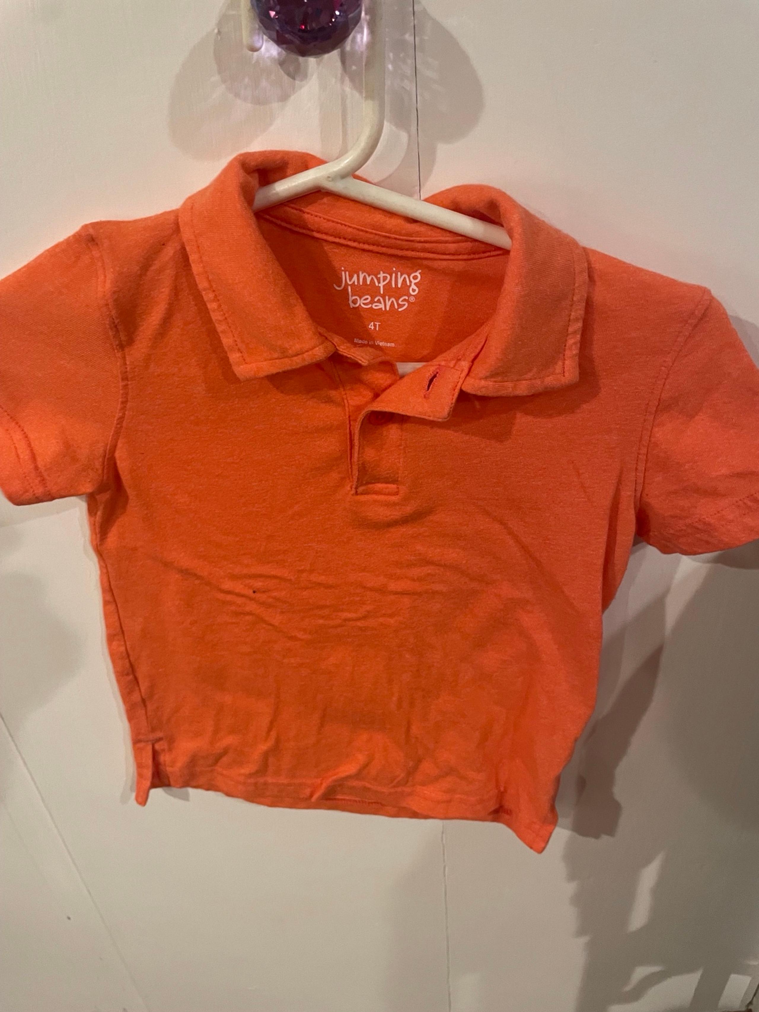 Jumping Beans orange polo 4t