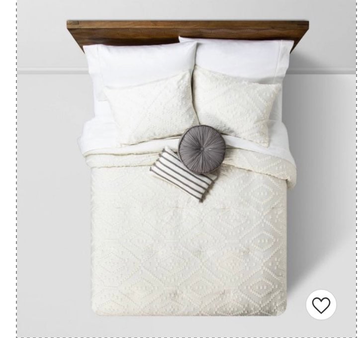 Opalhouse comforter set for twin XL dorm bed. Sheets included