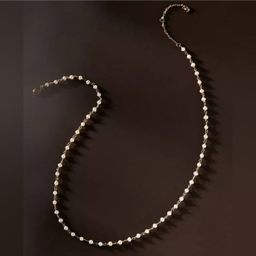 Anthropologie Mini Pearl Necklace
