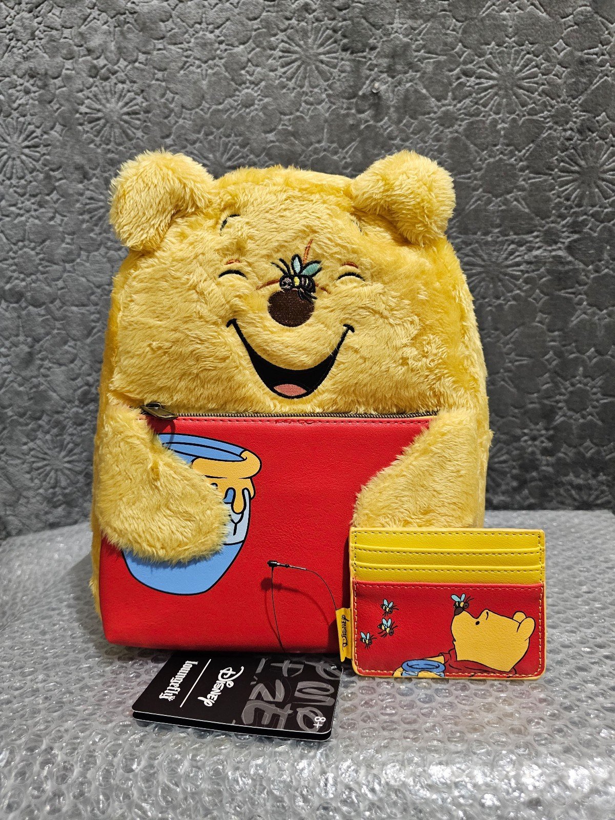 Winnie The Pooh Plush Loungefly Backpack and Cardholder New!!!