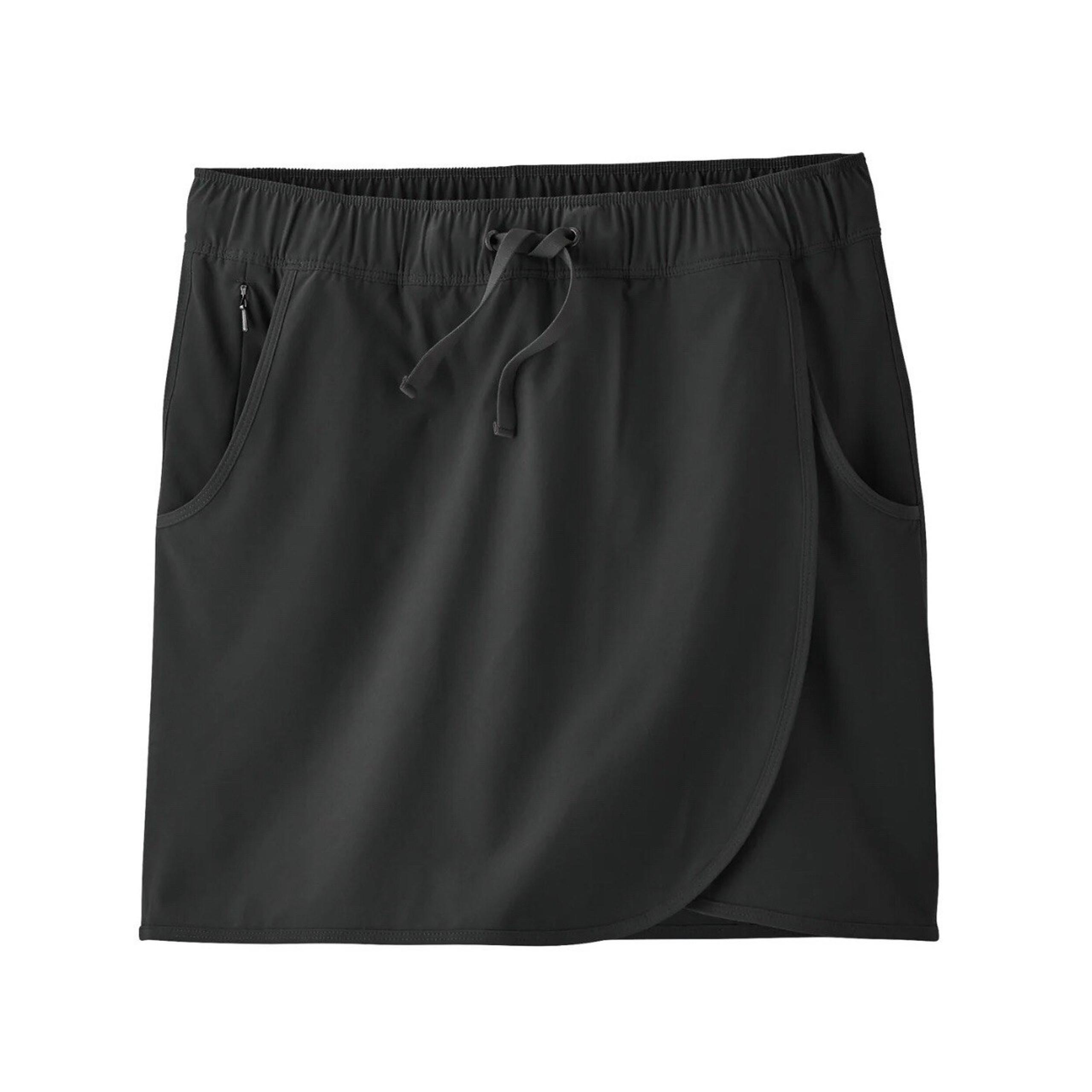 Patagonia Fleetwith Skort Women's S Black Travel Athletic Hiking Faux Wrap Skirt