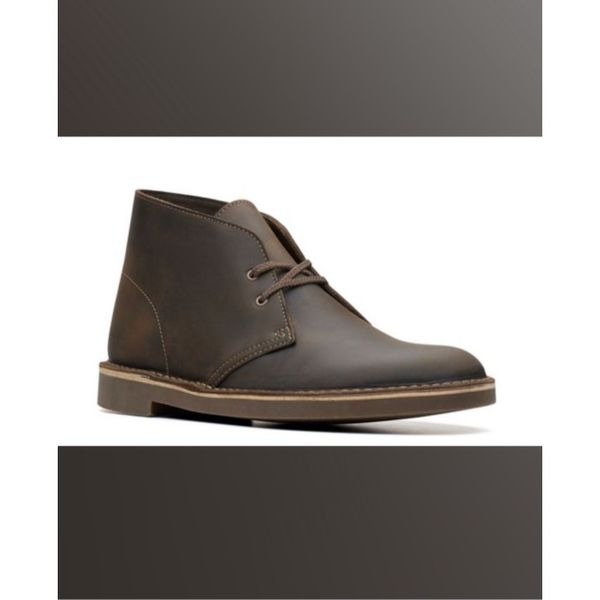 clarks bushacre 2 dark tan leather