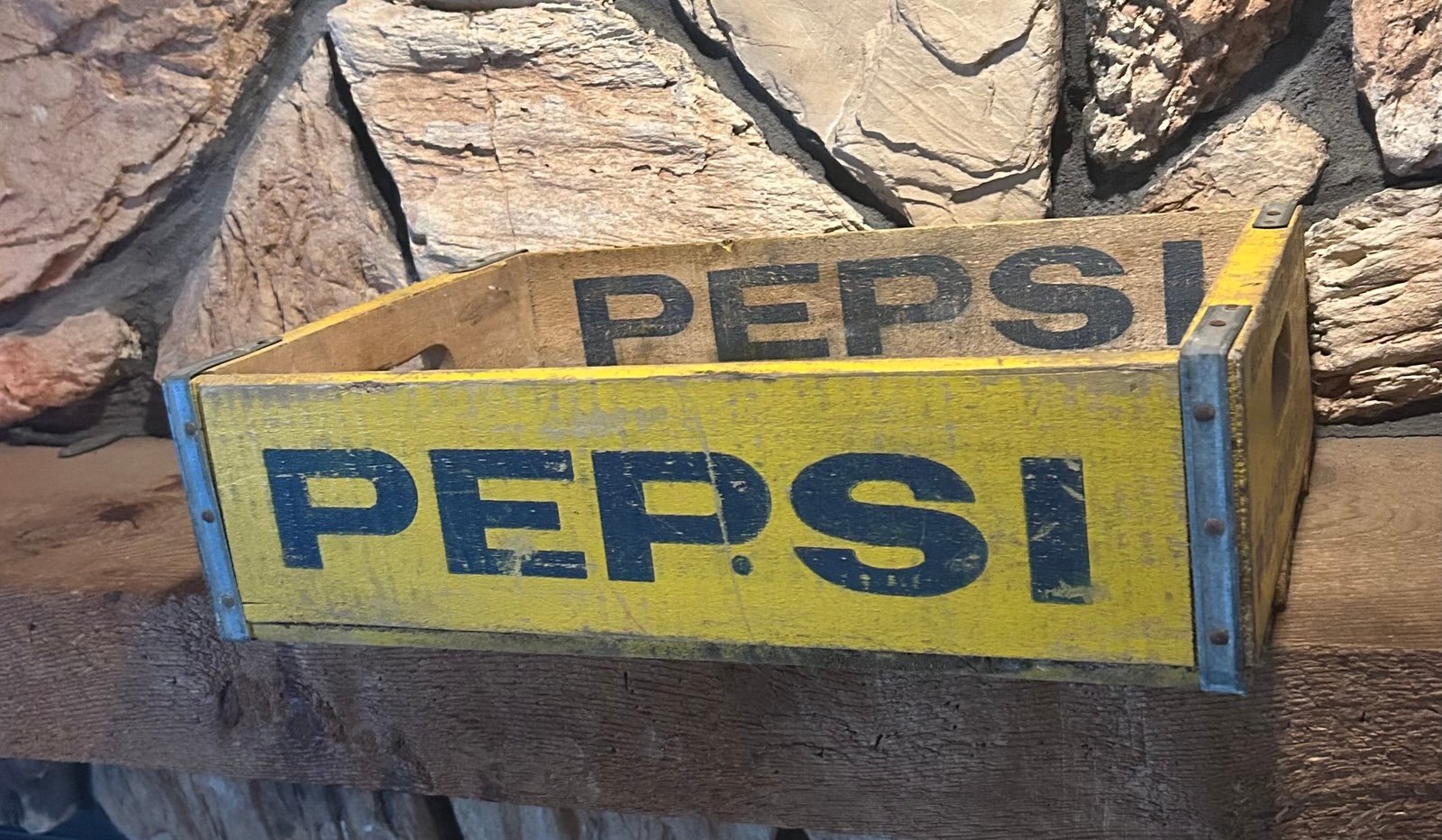 Vintage Pepsi Wooden Soda Bottle Crate  Measurements: 18” x 11 1/2” x 5”